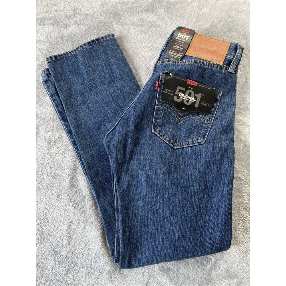 Levi's Premium 501 Men's Size 26x29 (Tag: 26X30) Button Fly Original Fit NWT